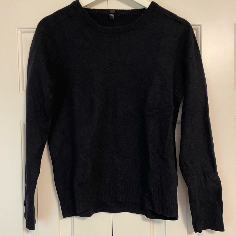Muji Japan Navy Cashmere Crew Neck Sweater